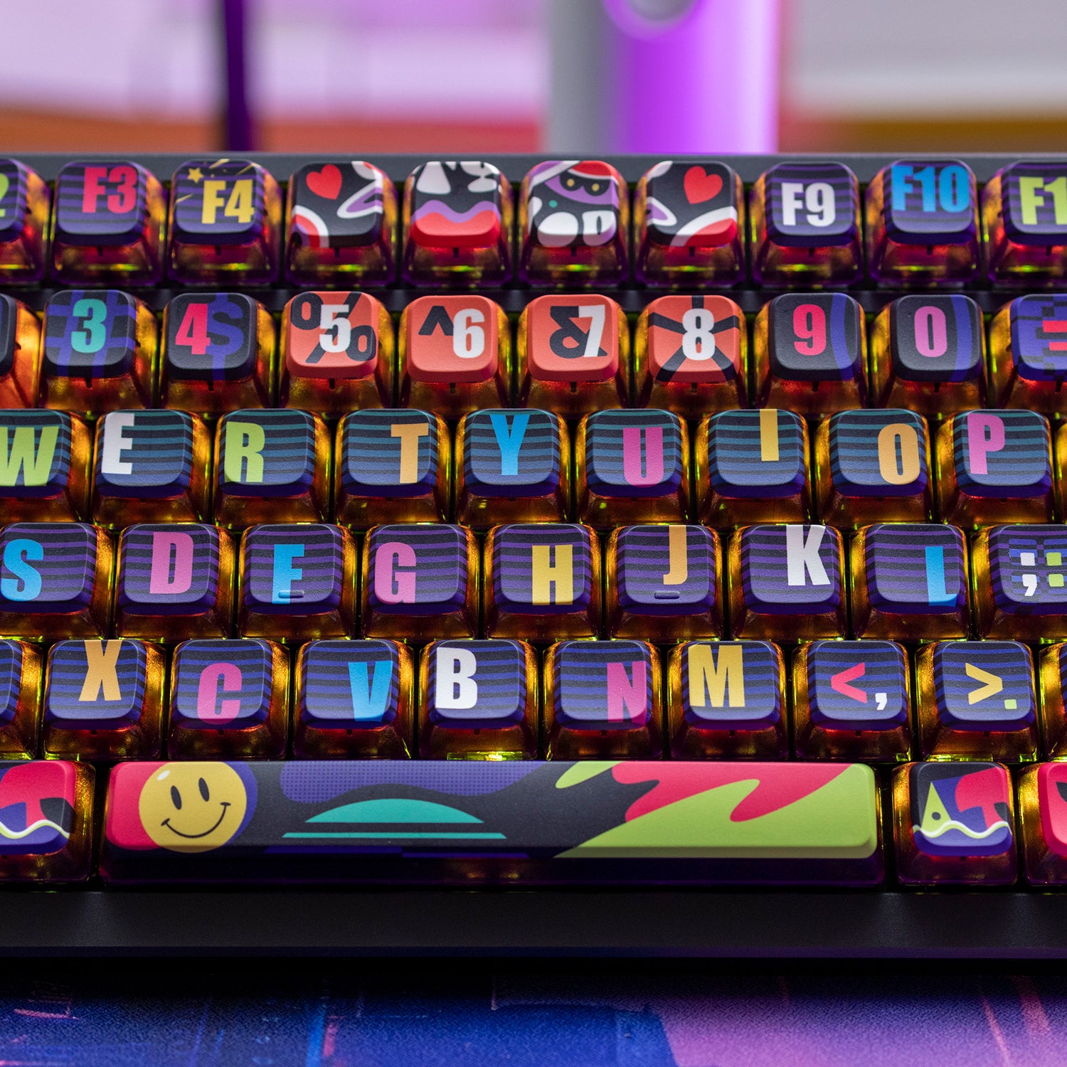 PIIFOX Neon Party ASA Profile PBT 键帽套装 132 键