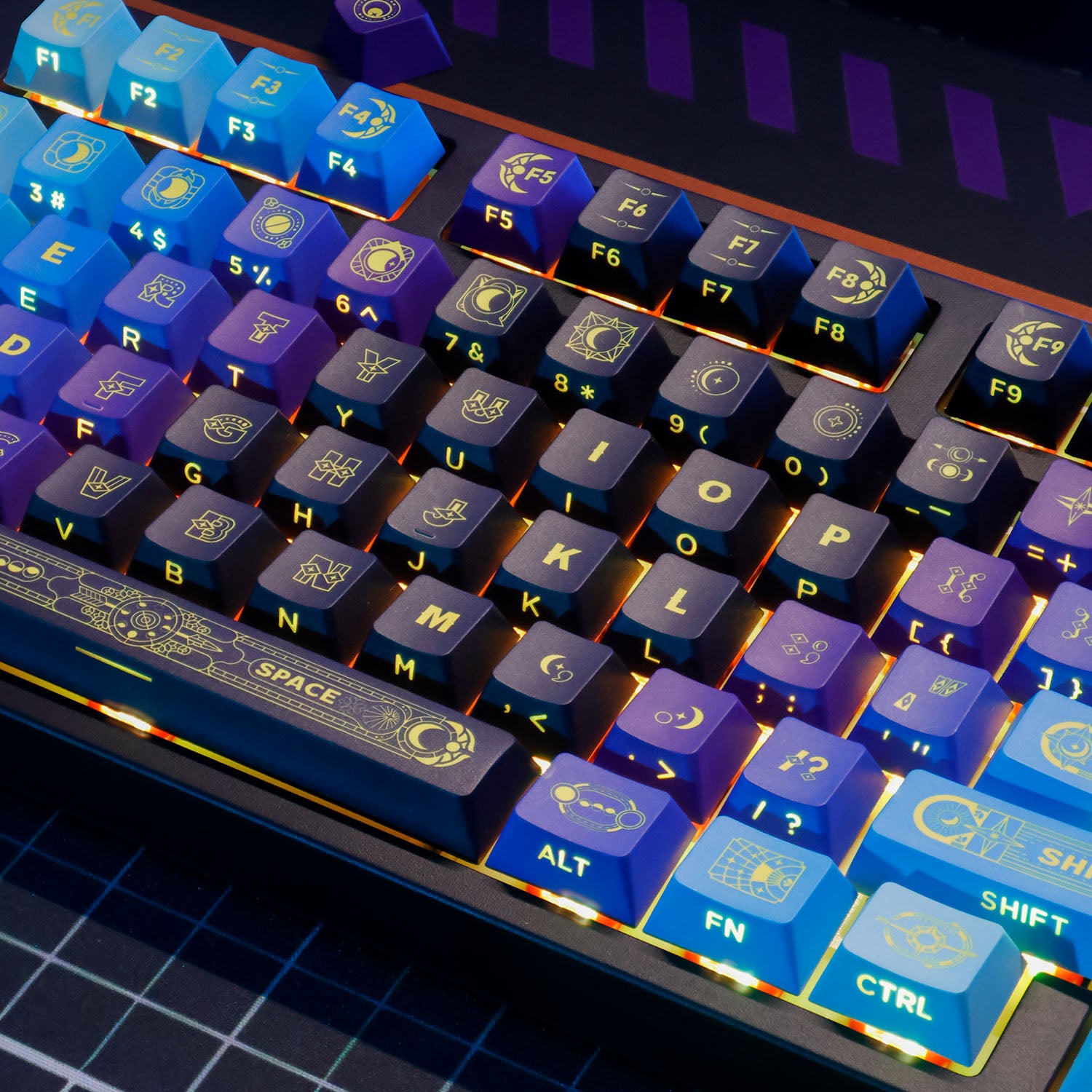 PIIFOX Mirana Side-printed OEM Profile Keycap Set 130 Keys