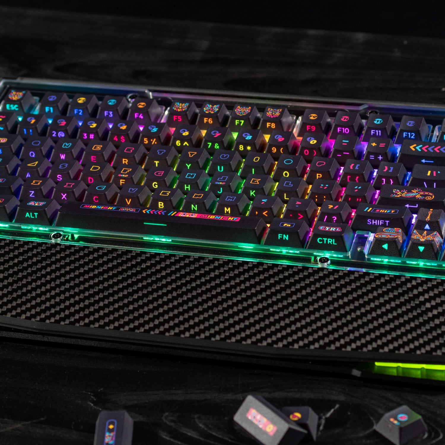PIIFOX Starry Claws Pastel Painting Side-printed OEM Profile Keycap Set 135 Keys