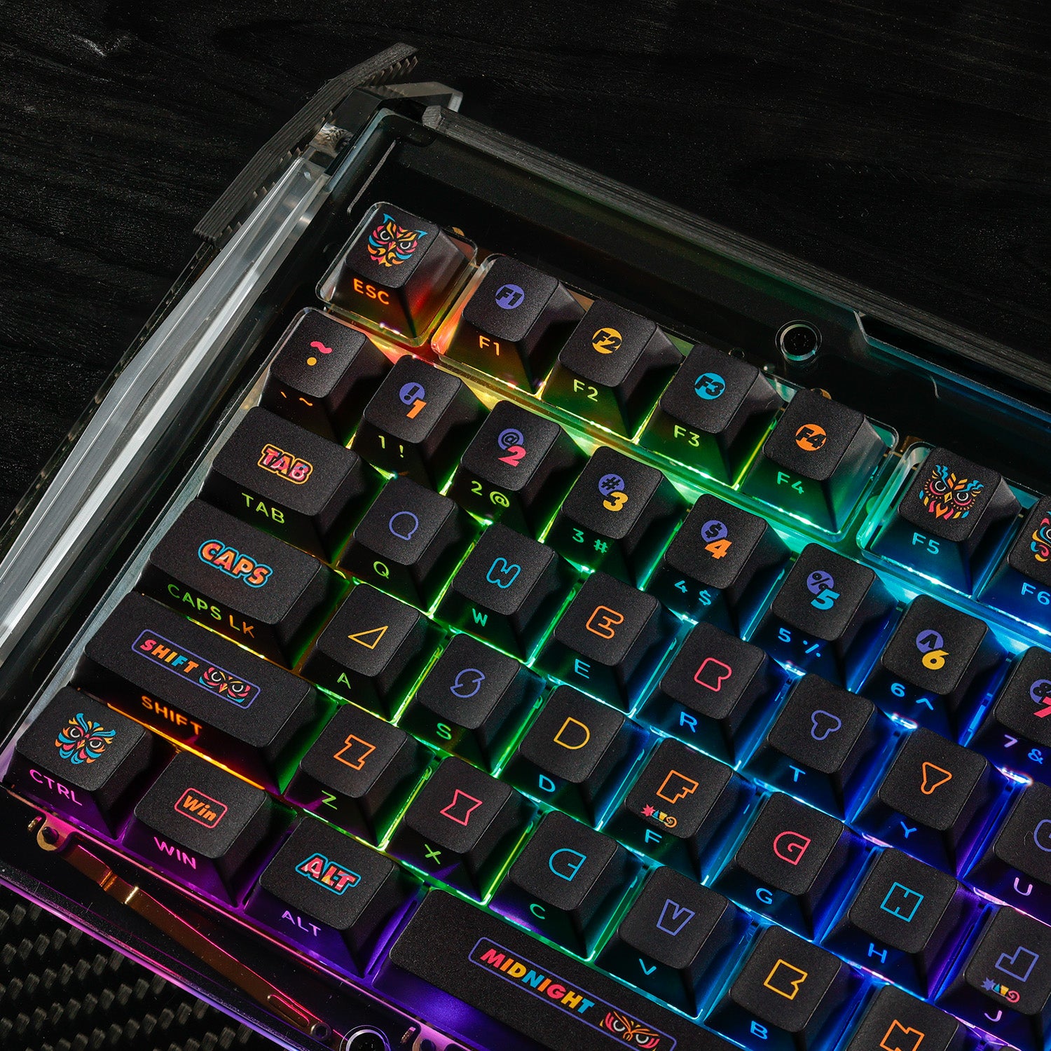 PIIFOX Starry Claws Pastel Painting Side-printed OEM Profile Keycap Set 135 Keys