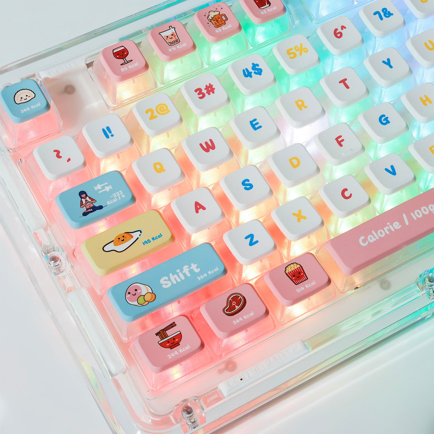 PIIFOX 卡路里 ASA 配置文件 PBT 键帽套装 117 键