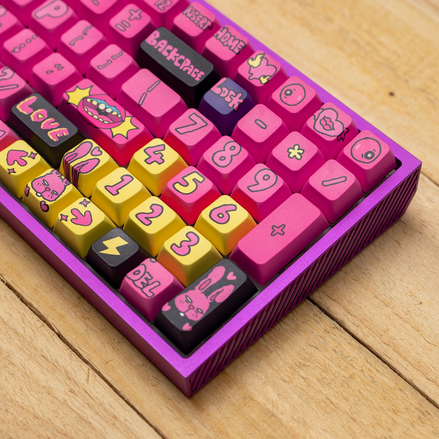 PIIFOX Funky Night Pastel Painting Side-printed OEM Profile Keycap Set 130 Keys