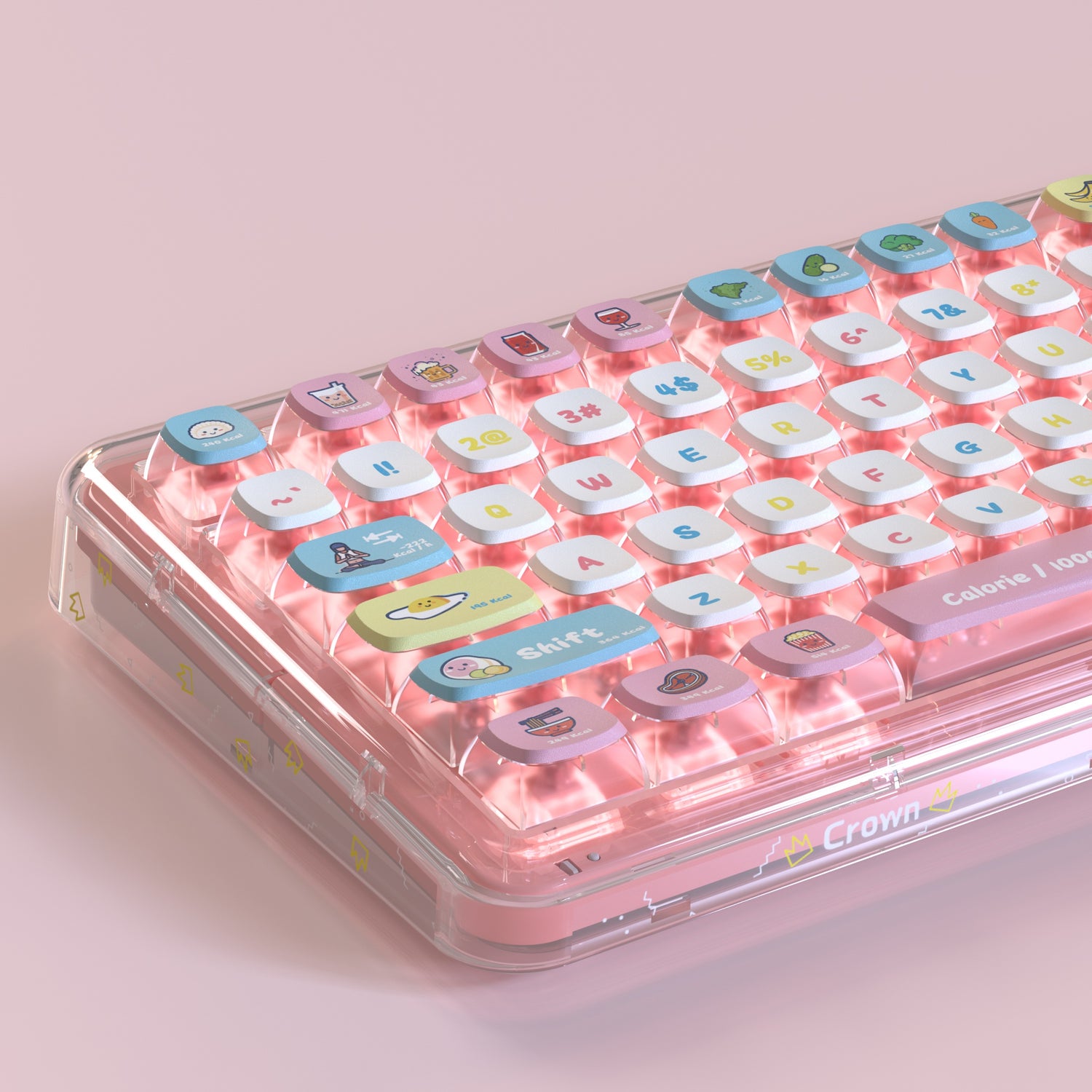 PIIFOX 卡路里 ASA 配置文件 PBT 键帽套装 117 键