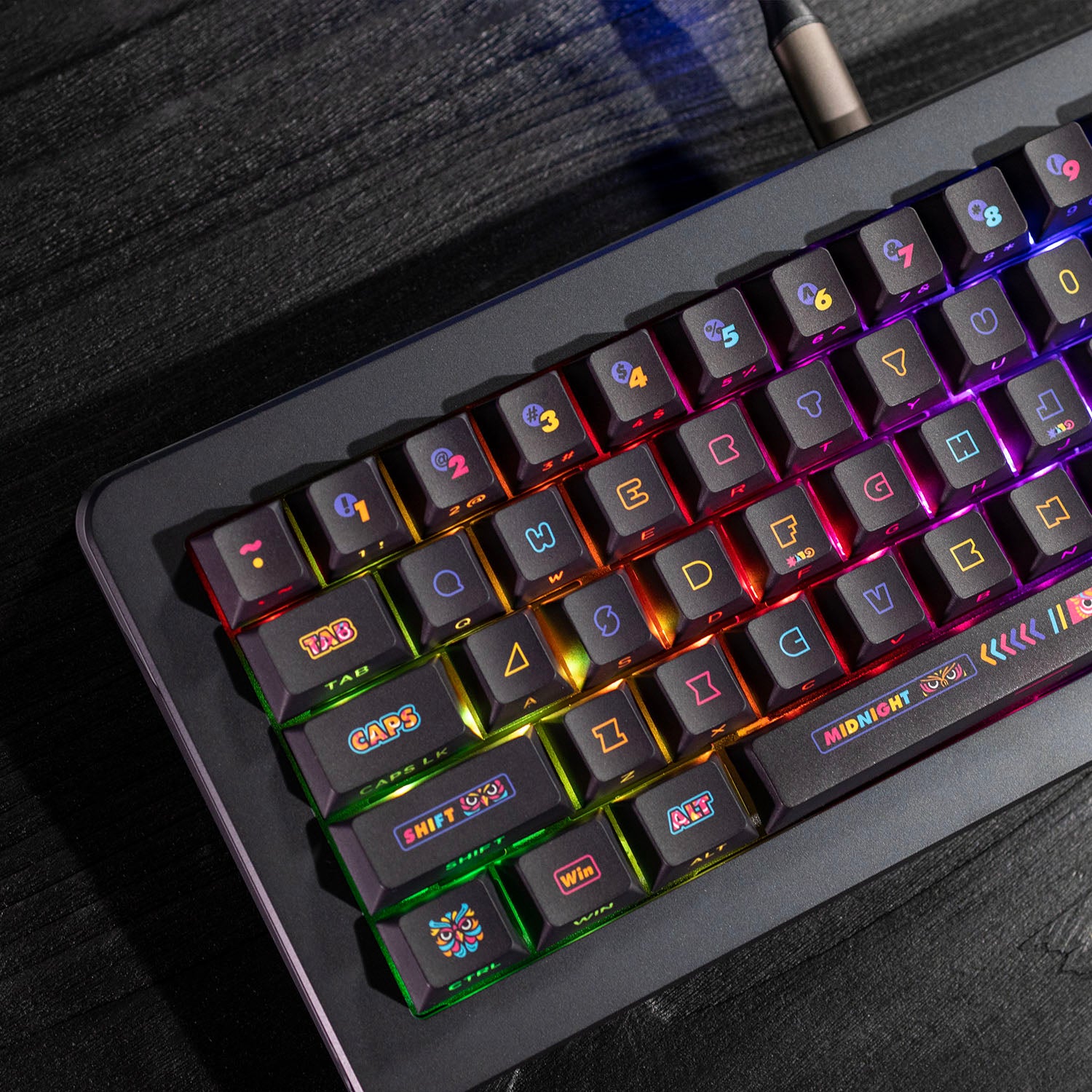 PIIFOX Starry Claws Pastel Painting Side-printed OEM Profile Keycap Set 135 Keys