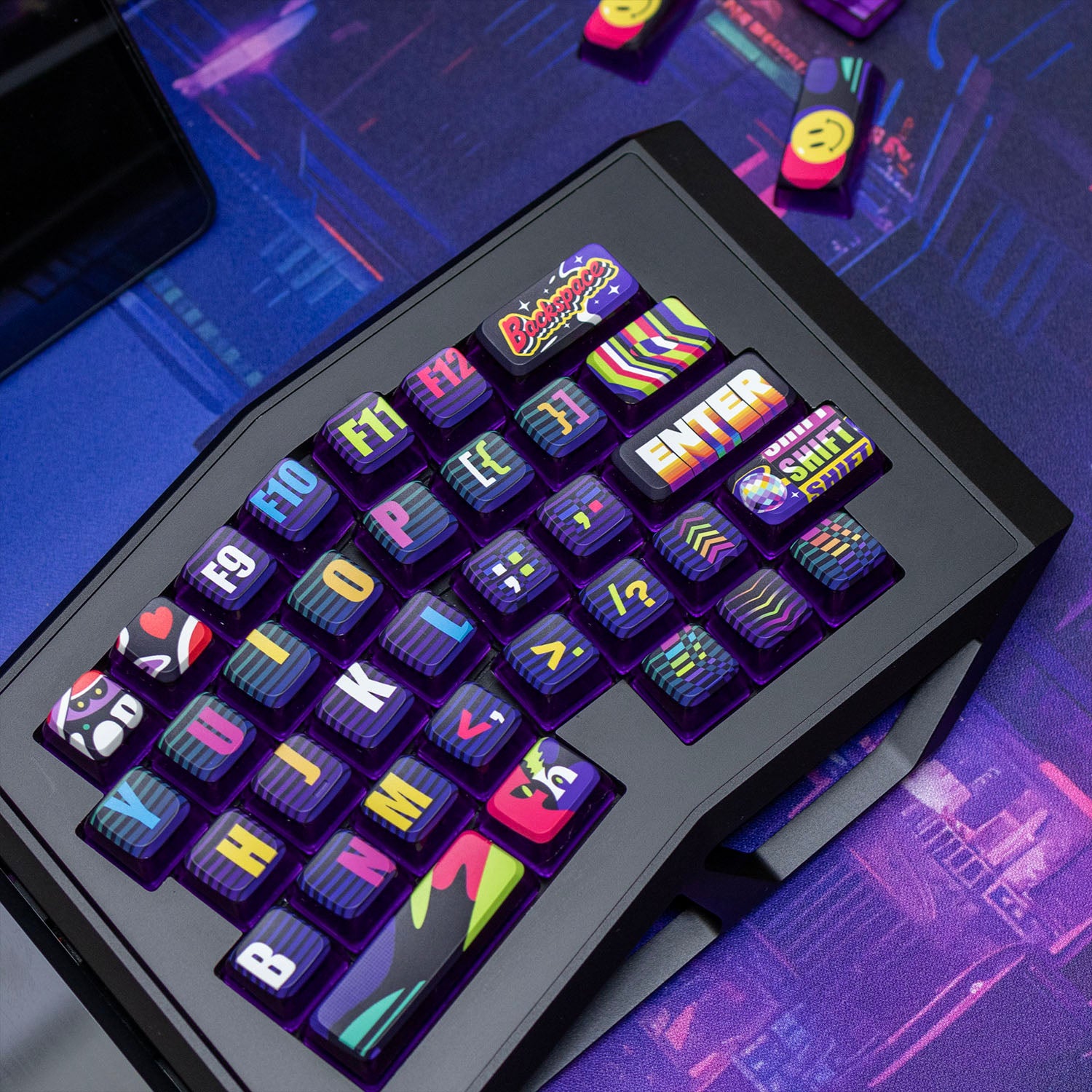 PIIFOX Neon Party ASA Profile PBT 键帽套装 132 键