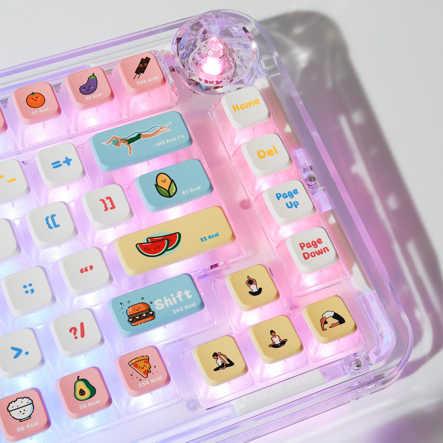 PIIFOX 卡路里 ASA 配置文件 PBT 键帽套装 117 键