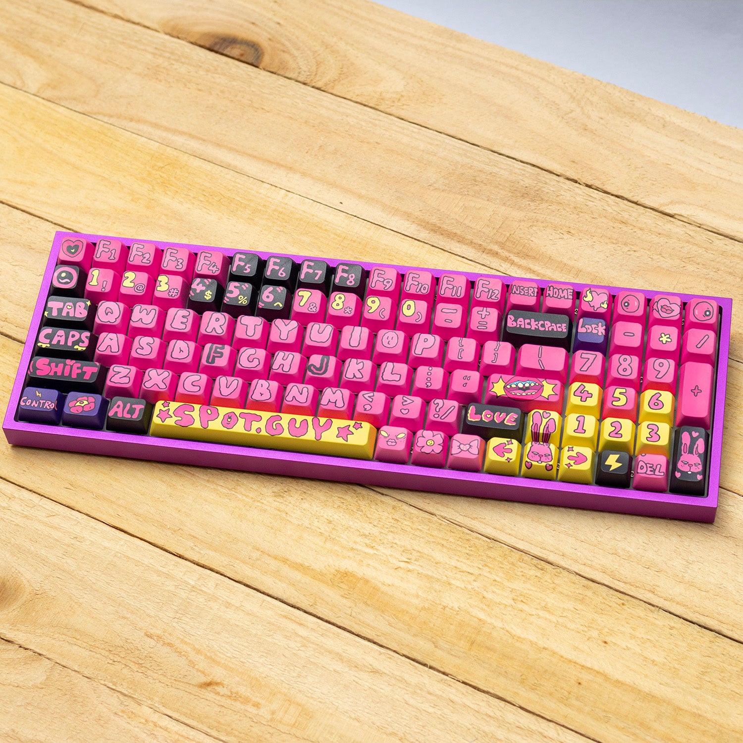 PIIFOX Funky Night Pastel Painting Side-printed OEM Profile Keycap Set 130 Keys