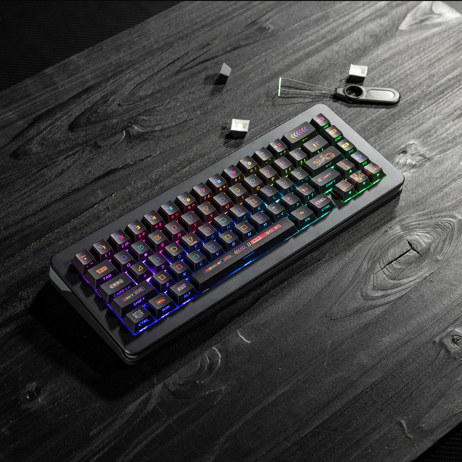PIIFOX Starry Claws Pastel Painting Side-printed OEM Profile Keycap Set 135 Keys