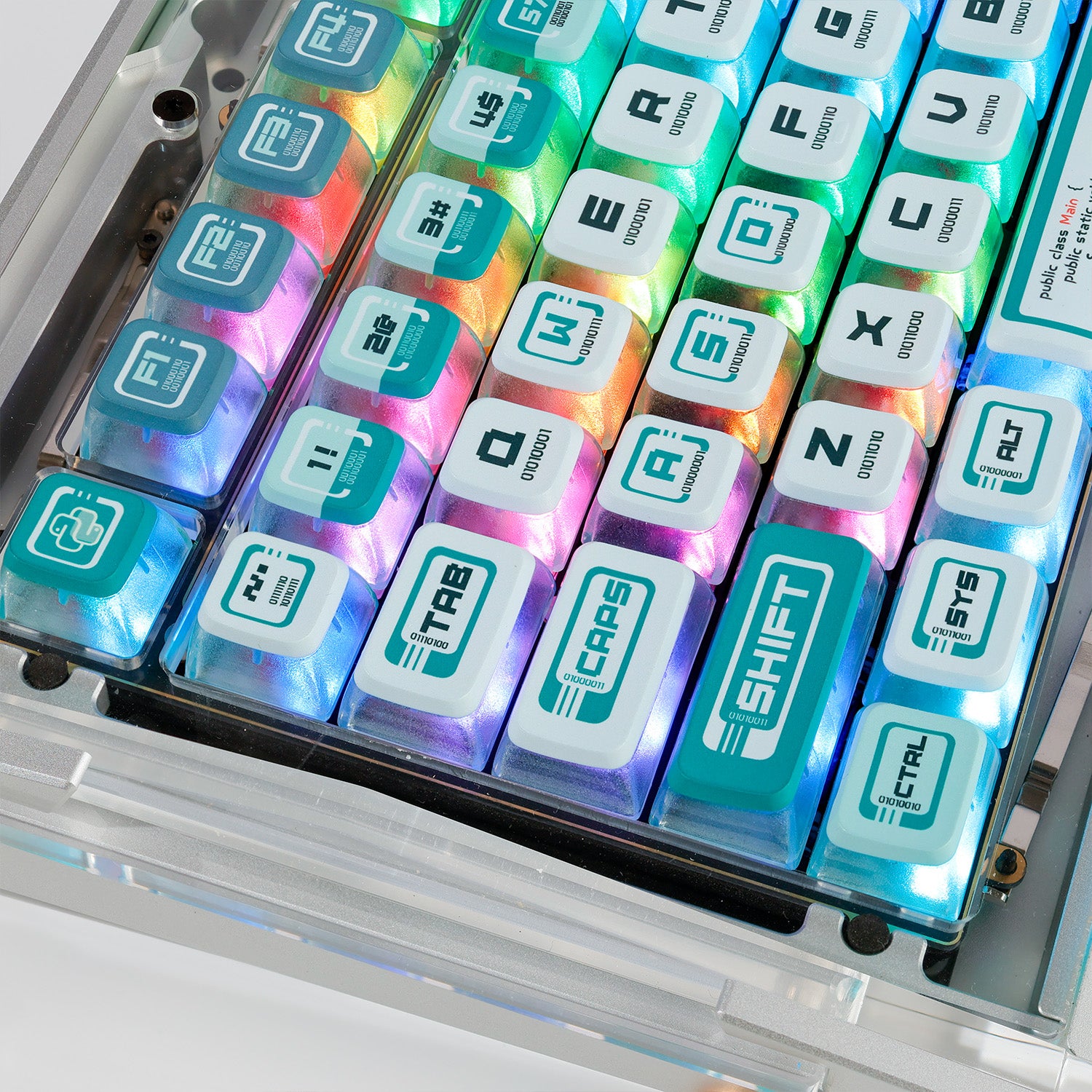 PIIFOX Binary Terminal-W ASA Profile PBT Keycap Set 117 Keys