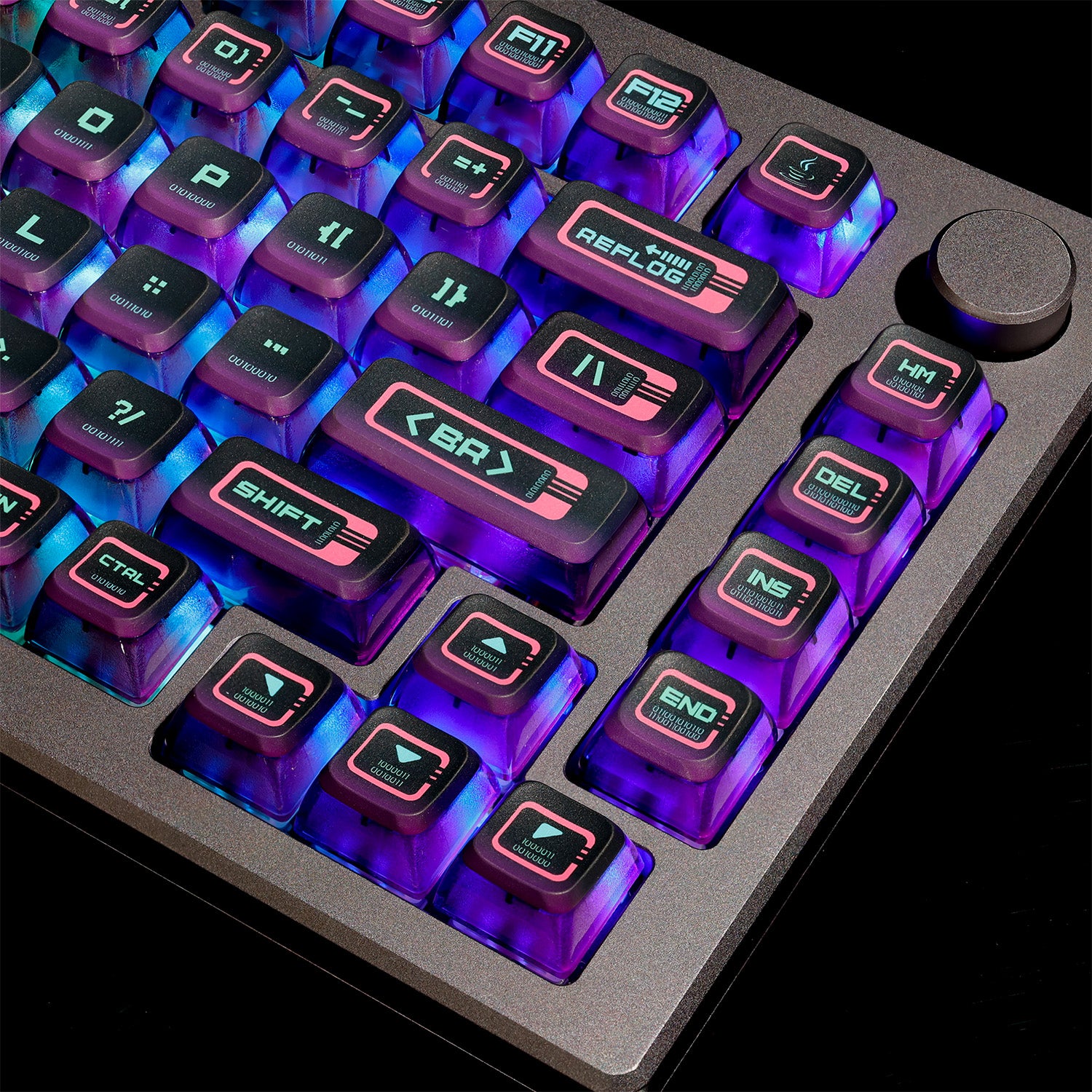 PIIFOX 赛博朋克 ASA 配置文件 PBT 键帽套装 117 键