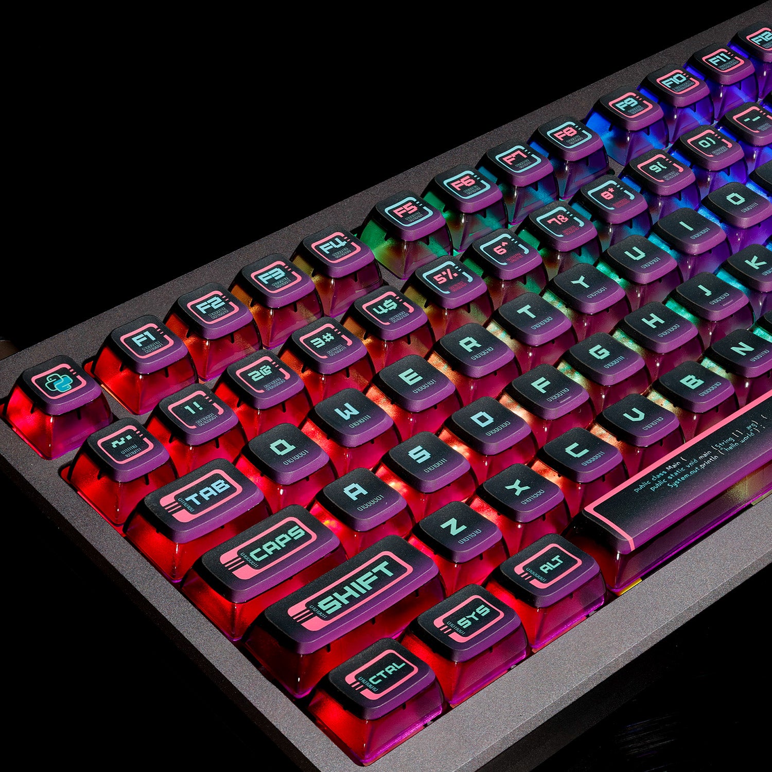PIIFOX 赛博朋克 ASA 配置文件 PBT 键帽套装 117 键