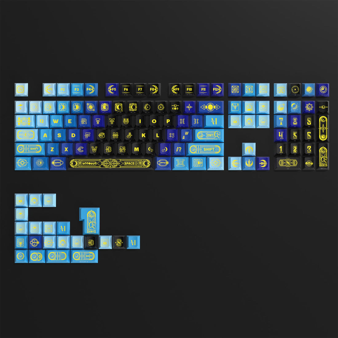 PIIFOX Mirana Side-printed OEM Profile Keycap Set 130 Keys