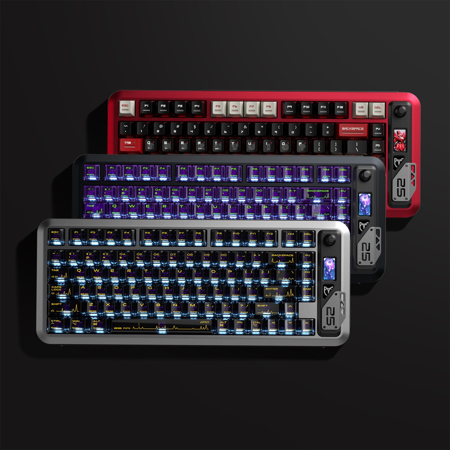 PIIFOX WALKER75 TRIPLE-MODE GAMING MECHANICAL KEYBOARD