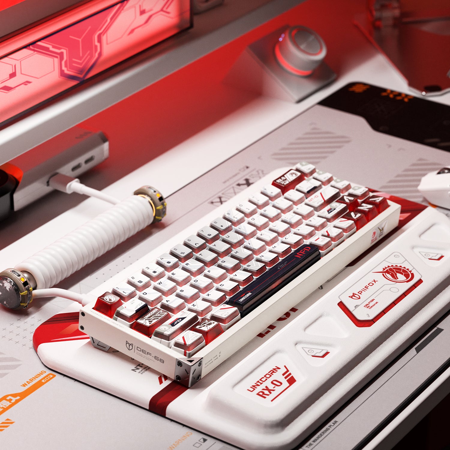 PIIFOX UNICORN PBT&amp;PC Double shot Keycap Set 141 Keys