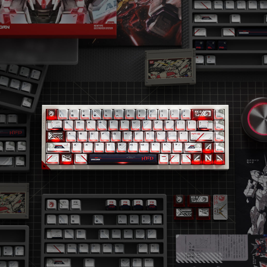 PIIFOX UNICORN PBT&amp;PC Double shot Keycap Set 141 Keys