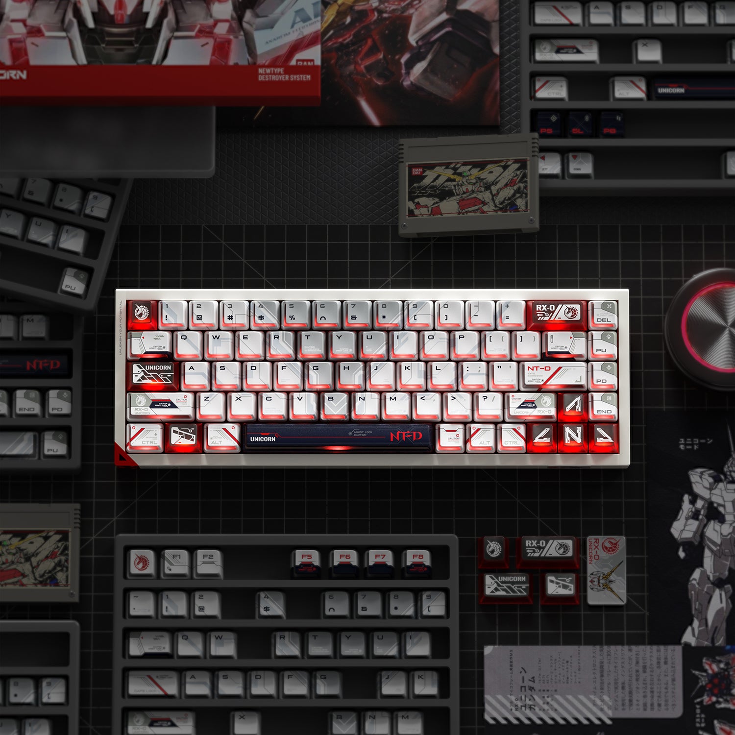 PIIFOX UNICORN PBT&amp;PC Double shot Keycap Set 141 Keys