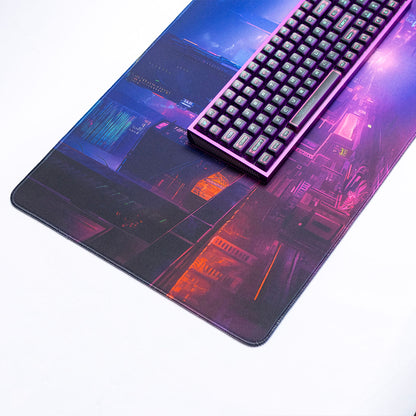 PIIFOX CyberPunk Table Mat Desk Mat Large Gaming Mouse Pad
