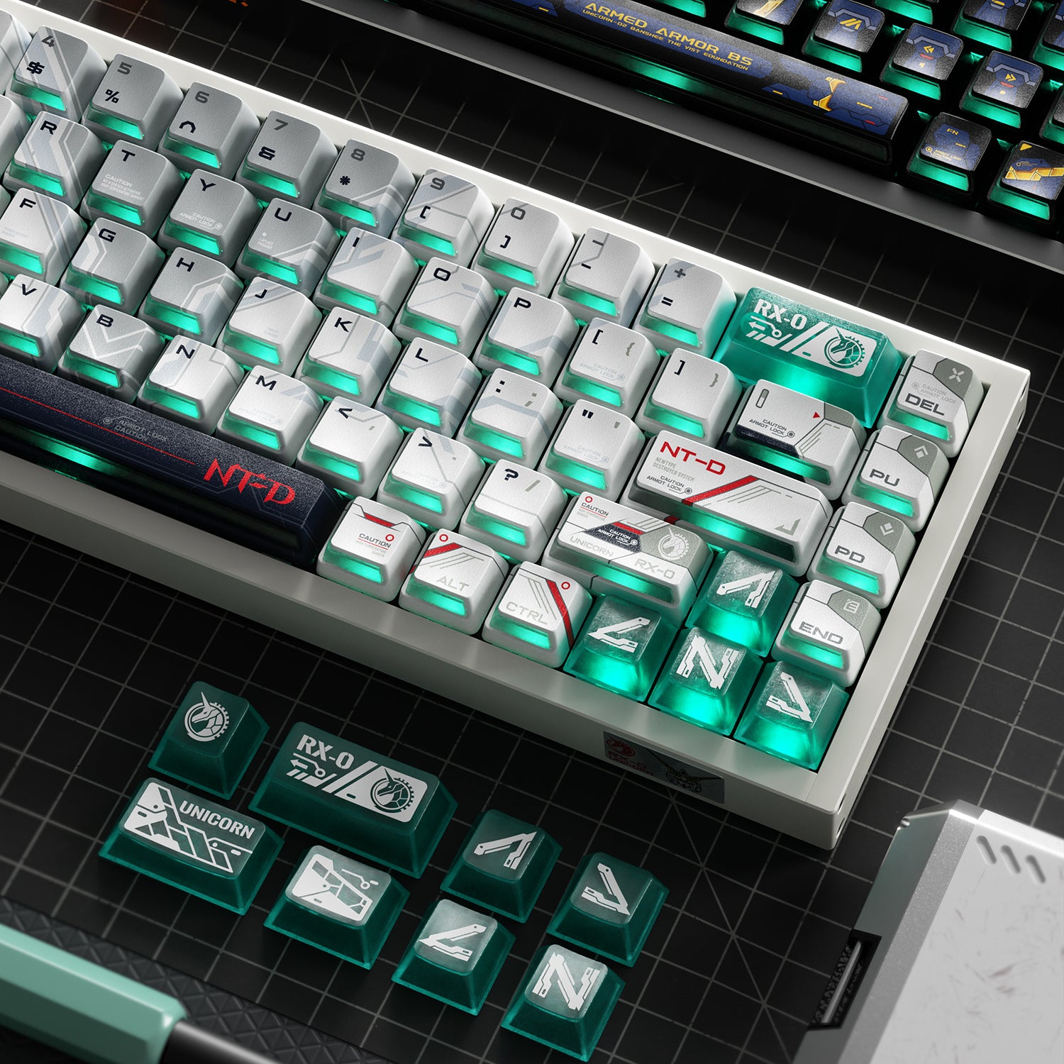 PIIFOX UNICORN PBT&amp;PC Double shot Keycap Set 141 Keys
