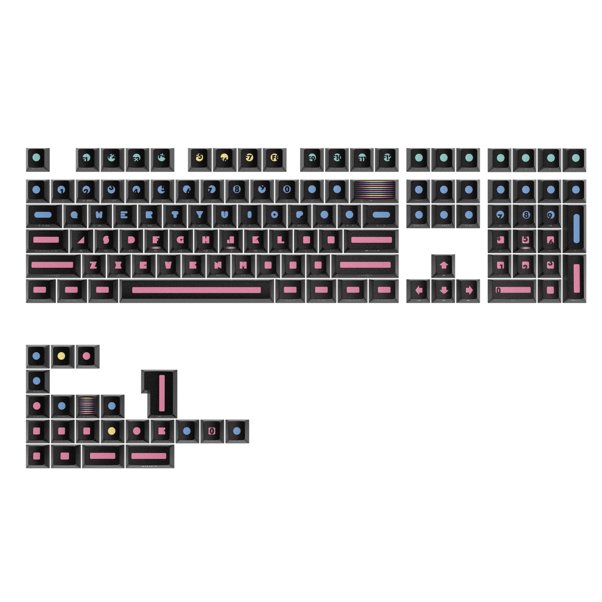 Black Keycaps PBT 135 Key Cherry Profile Keycap Suitable Mechanical  Keyboard